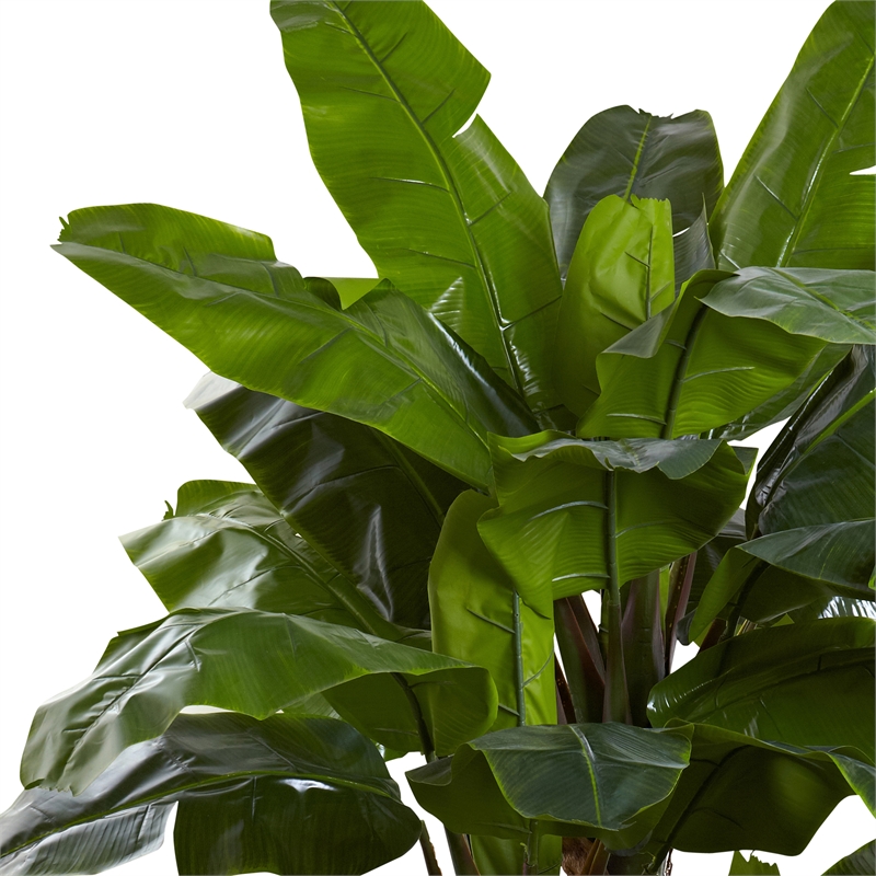 Nearly Natural 7ft Giant Triple Stalk Banana Tree UV Resistant (Indoor/Outdoor)