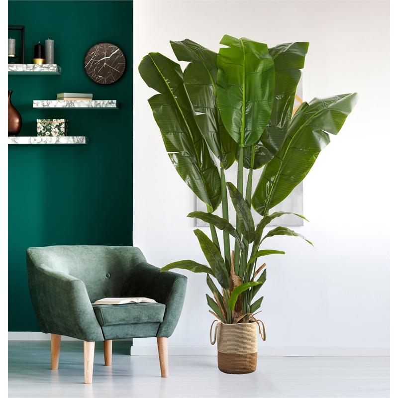 Nearly Natural Giant Travelers Palm Artificial Tree in Green