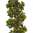Nearly Natural 4ft English Ivy UV Resistant Tree in White Oval Planter