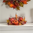 Nearly Natural Pumpkin Gourd Berry and Maple Leaf Artificial Arrangement