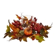 Nearly Natural Pumpkin Gourd Berry and Maple Leaf Artificial Arrangement