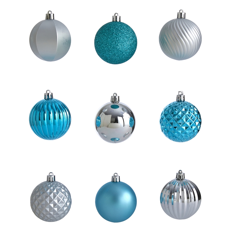 Nearly Natural Holiday Shatterproof 101 Count Christmas Tree Ornament Set