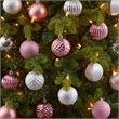 Nearly Natural Holiday Shatterproof 101 Count Christmas Tree Ornament Set