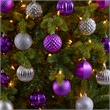 Nearly Natural Holiday Shatterproof 101 Count Christmas Tree Ornament Set