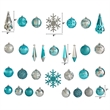 Nearly Natural Holiday Shatterproof 52 Count Christmas Tree Ornament Box Set
