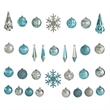 Nearly Natural Holiday Shatterproof 52 Count Christmas Tree Ornament Box Set