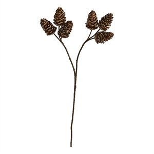Nearly Natural 32&quot Pinecone Artificial Spray in Brown (Set of 6)