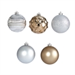 Nearly Natural Holiday Shatterproof 40 Count Christmas Tree Ornament Box Set