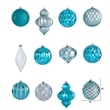 Nearly Natural Holiday Lux Shatterproof 12 Count Christmas Tree Ornament Set