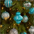 Nearly Natural Holiday Lux Shatterproof 12 Count Christmas Tree Ornament Set