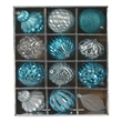 Nearly Natural Holiday Lux Shatterproof 12 Count Christmas Tree Ornament Set