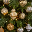 Nearly Natural Holiday Lux Shatterproof 12 Count Christmas Tree Ornament Set