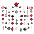 Nearly Natural Holiday Deluxe Shatterproof100 Ct Christmas Tree Ornament BoxSet