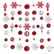 Nearly Natural Holiday Deluxe Shatterproof81 Ct Christmas Tree Ornament Box Set