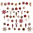 Nearly Natural Holiday Deluxe Shatterproof52 Ct Christmas Tree Ornament Box Set