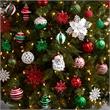 Nearly Natural Holiday Deluxe Shatterproof70 Ct Christmas Tree Ornament Box Set
