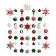 Nearly Natural Holiday Deluxe Shatterproof70 Ct Christmas Tree Ornament Box Set