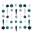 Nearly Natural Holiday Deluxe Shatterproof39 Ct Christmas Tree Ornament Box Set