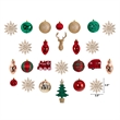 Nearly Natural Holiday Deluxe Shatterproof25 Ct Christmas Tree Ornament Box Set
