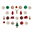Nearly Natural Holiday Deluxe Shatterproof25 Ct Christmas Tree Ornament Box Set