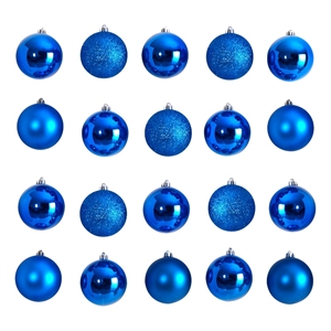 Nearly Natural Holiday Christmas 20 Count 3&quot Shatterproof Ornament Set