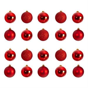 Nearly Natural Holiday Christmas 20 Count 3&quot Shatterproof Ornament Set