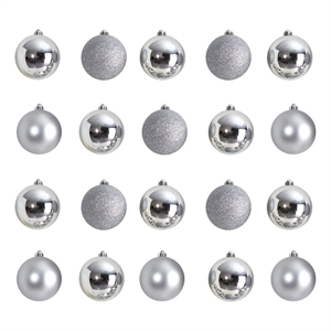 Nearly Natural Holiday Christmas 20 Count 3&quot Shatterproof Ornament Set