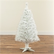 Nearly Natural 4ft White Pre-Lit Fiber Optic Christmas Tree with 120 LED Lights