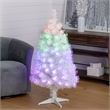 Nearly Natural 4ft White Pre-Lit Fiber Optic Christmas Tree with 120 LED Lights