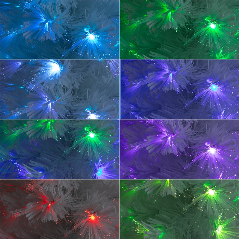Nearly Natural 4ft White Pre-Lit Fiber Optic Christmas Tree with 120 LED Lights