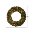 Nearly Natural 5ft Large Flocked Christmas Wreath w/ Pinecones Berries 400 LED