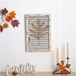 Nearly Natural Maple Leaf Window Shutter Wall Decor in Beige