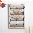 Nearly Natural Maple Leaf Window Shutter Wall Decor in Beige
