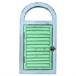 Nearly Natural Vintage Window Shutter & Mirror Wall Decor in Green