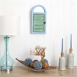 Nearly Natural Vintage Window Shutter & Mirror Wall Decor in Green
