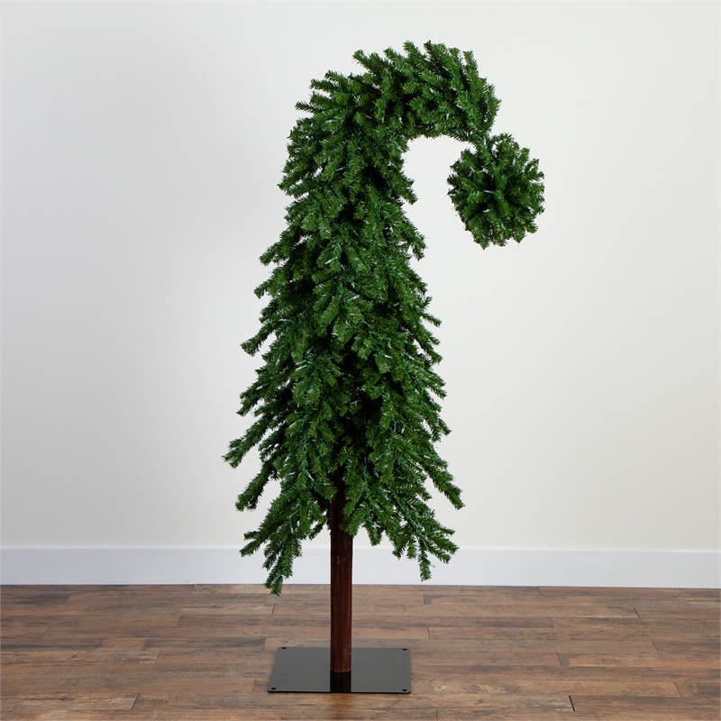 Nearly Natural 7ft Holiday Green Santa's Hat Christmas Tree w/ 500 LED Lights