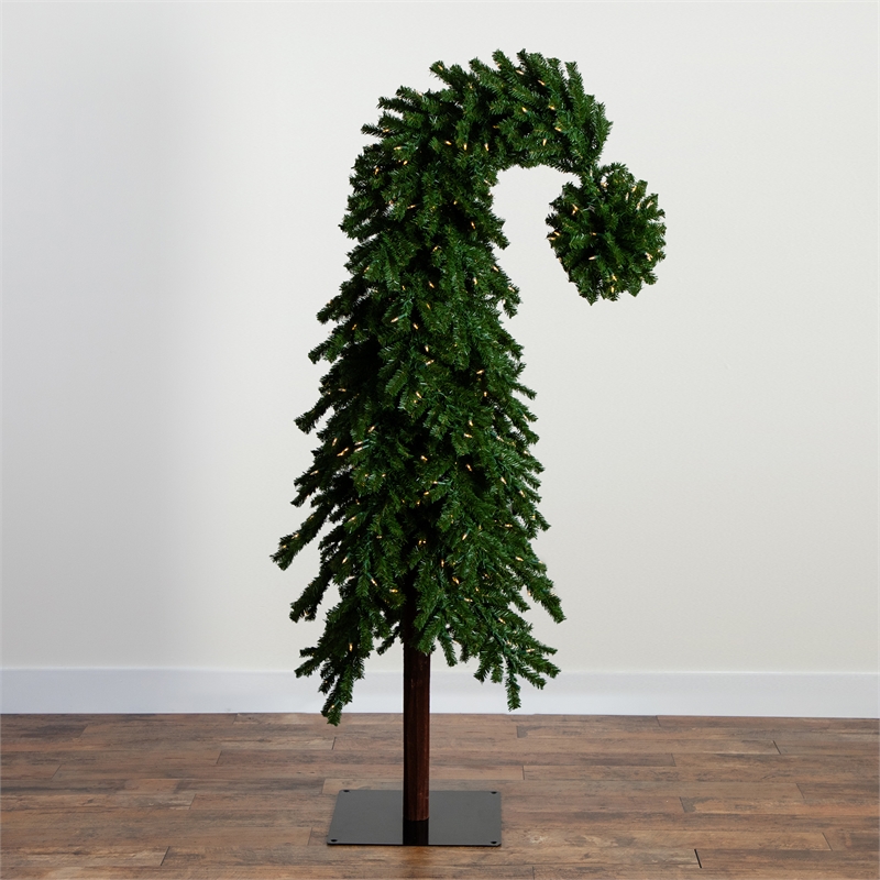 Nearly Natural 7ft Holiday Green Santa's Hat Christmas Tree w/ 500 LED Lights