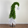 Nearly Natural 9ft Holiday Green & White Santa's Hat Christmas Tree w/ 600 LED
