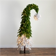 Nearly Natural 9ft Holiday Green & White Santa's Hat Christmas Tree w/ 600 LED