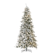 Nearly Natural 10ft Flocked Livingston Fir Green Christmas Tree