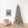 Nearly Natural 10ft Flocked Livingston Fir Green Christmas Tree