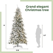 Nearly Natural 11ft Flocked Livingston Fir Green Christmas Tree