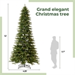 Nearly Natural 12ft Belgium Fir Natural-Look Christmas Tree w/ 1500 Clear LED