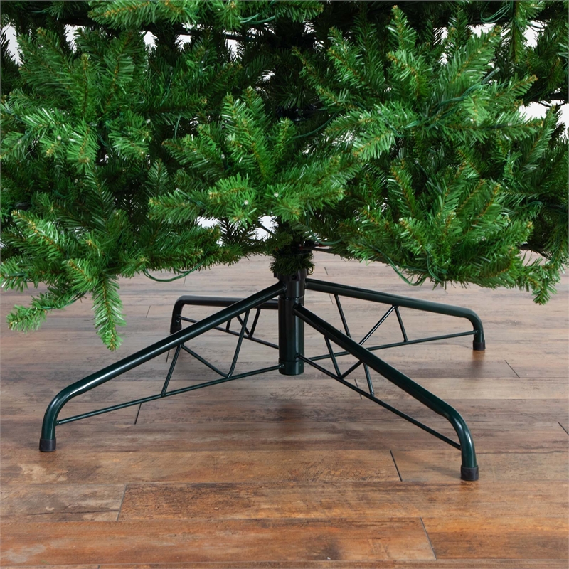 Nearly Natural 14ft Slim Green Mountain Pine Christmas Tree w/1600 WarmWhite LED