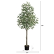 Nearly Natural 12ft Artificial Eucalyptus Tree in Green