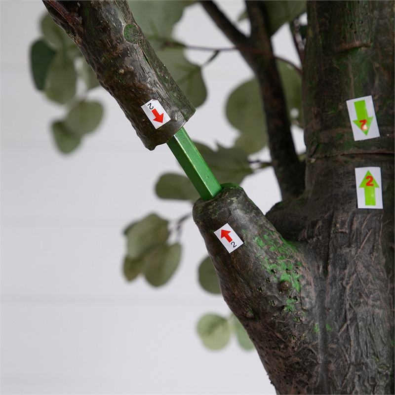 Nearly Natural 12ft Artificial Eucalyptus Tree in Green