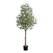 Nearly Natural 12ft Artificial Eucalyptus Tree in Green