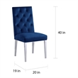 White Faux Leather Tufted Side Chairs with Gold Chrome Legs (Set of 2)