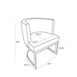 Velvet Navy Blue Accent Chair with Gold Chrome Base - 1 Chair