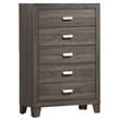 Rustic Wood Gray 6pc Bedroom Set in Queen Size with Chest and 2 Nightstands